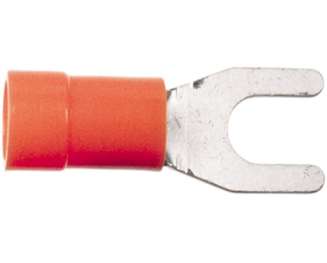 Fork Cable Lug Red 0.5 - 1.0 mm² / Width 4.0 mm (100 pieces)