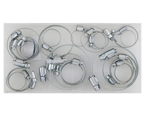 Assortment of hose clamps 26 pieces