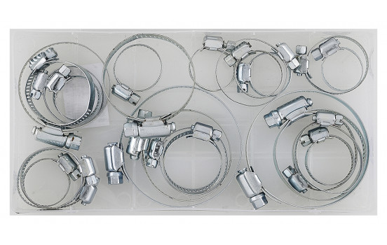 Assortment of hose clamps 26 pieces