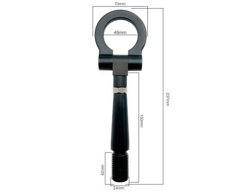Simoni Racing Towing Eye - Metal - Black - Length 23.7cm - 300g, Image 7