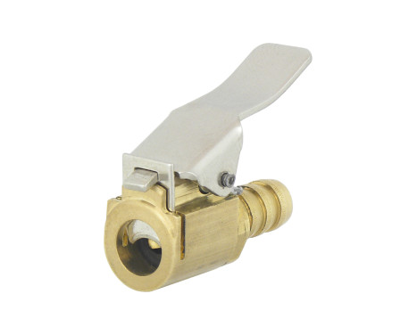 Tyre pump nipple with clip