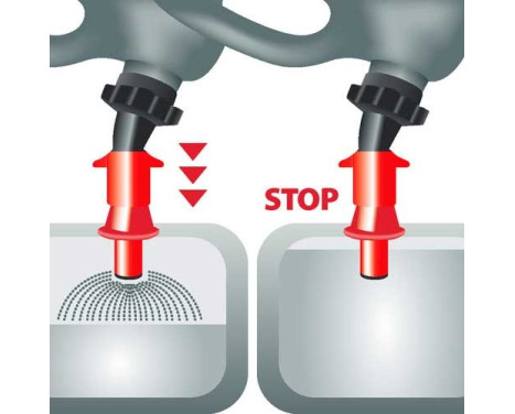 Pouring spout car stop