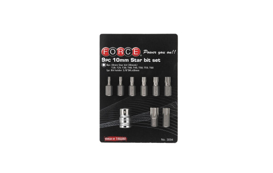 Force Bit set Torx 9 pieces