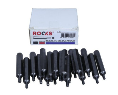 Rooks Bit 10 mm (3/8") Hex 4 mm x 75 mm, 20 pieces