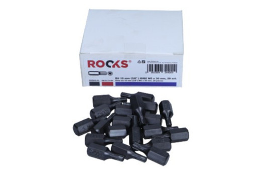Rooks Bit 10 mm (3/8") Ribe M5 x 30 mm, 20 pieces