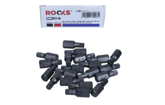 Rooks Bit 10 mm (3/8") Ribe M8 x 30 mm, 20 pieces