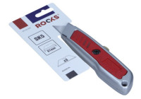 Rooks Stanley knife 61x33 mm, including 3 spare knives