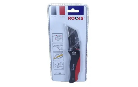 Rooks Stanley knife 61x33 mm with 5 spare blades