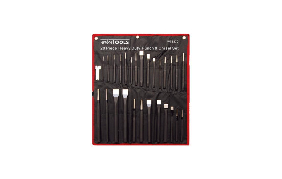 28-piece heavy-duty driver and chisel set