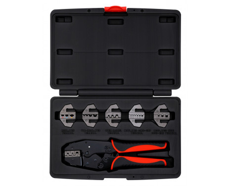 Cable crimping tool with interchangeable jaws 7 pcs.