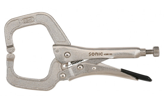 Locking pliers adjustable C-shaped articulated jaws 150mmL