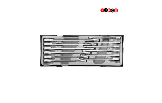 Open-end ratchet wrench set 12 pieces