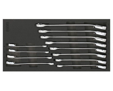 Sonic Ratchet combination wrench set 12-sided 12-piece