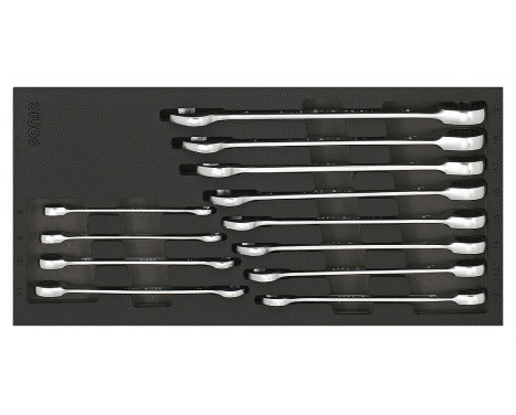 Sonic Ratchet Ring Wrench Set 12-sided Straight 12-Piece