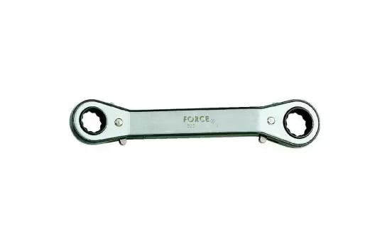 Force double Ring ratchet wrench 15° bent 12-sided 17mm x 19mm