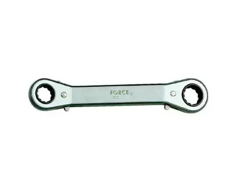 Force double Ring ratchet wrench 15° bent 12-sided 21mm x 22mm
