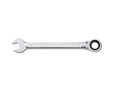 Ratchet ring spanner, straight 12-side 12mm