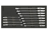 Sonic Ratchet combination wrench set Flexible 12-sided 12-piece