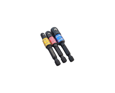 3PC Impact Driver Color Coded Socket Adapters, Image 2