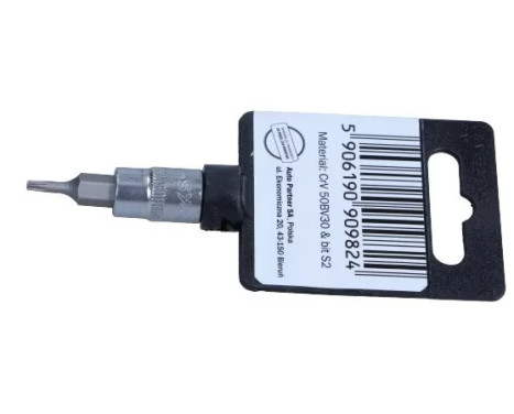 Rooks Bit Socket 1/4", Torx with hole T9, Image 2