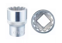 Force Socket 3/8", Multi-tooth 12mm