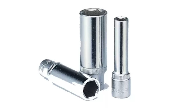 Force Socket long 1/4", 6-sided 11/32"