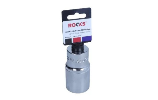 Rooks Socket 1/2", 6-sided, 32 mm, long