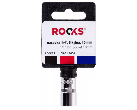 Rooks Socket 1/4", 6-sided, 10 mm