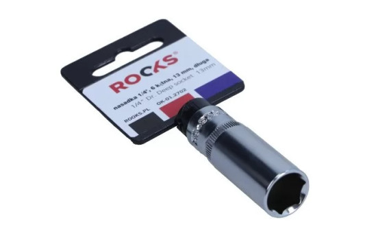 Rooks Socket 1/4", 6-sided, 13 mm, long