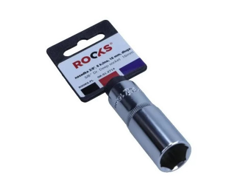 Rooks Socket 3/8", 6-sided, 16 mm, long