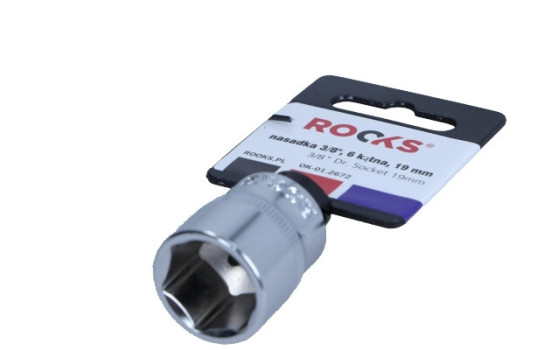 Rooks Socket 3/8", 6-sided, 19 mm