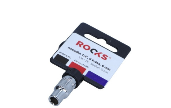 Rooks Socket 1/4", 6-sided, 6 mm