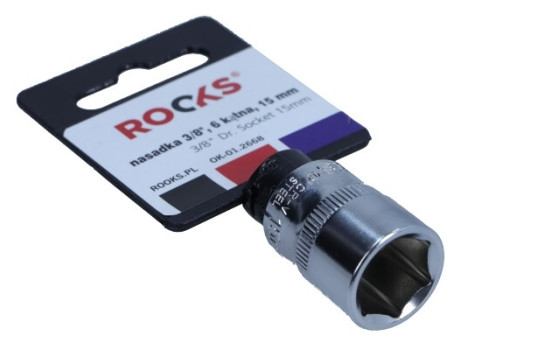 Rooks Socket 3/8", 6-sided, 15 mm