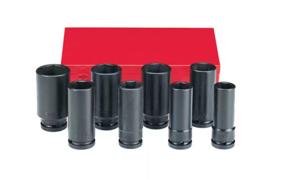 Force 3/4" Impact Socket Set 6-sided long 8 pieces