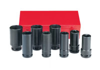 Force 3/4" Impact Socket Set 6-sided long 8 pieces