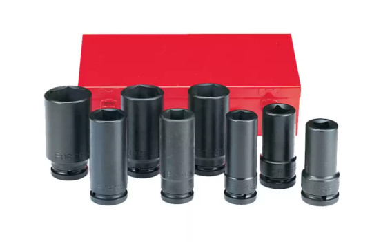 Force 3/4" Impact Socket Set 6-sided long 8 pieces