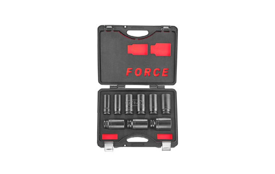Force 3/4" Impact Socket Set Long 6-point 9-piece
