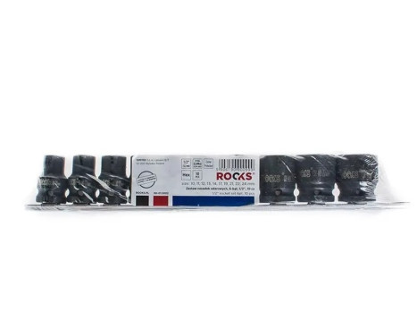 Rooks Impact socket set 1/2" 6-sided, 10-24 mm, 10-piece, Image 2