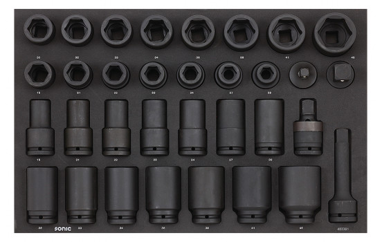 Sonic Power socket set 3/4" 33-piece