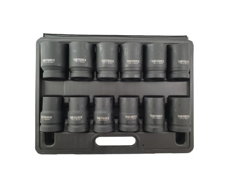 1" Impact socket set 6-sided 12-piece 80mmL, Image 3