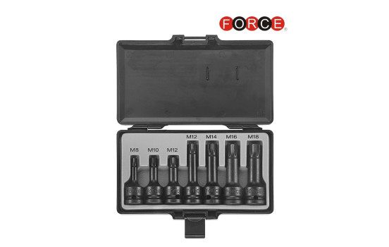 7pc 1/2" DR. Spline impact socket bit set