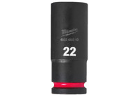 Milwaukee SHOCKWAVE™ Impact Socket 1/2" long 22 mm - 1 piece