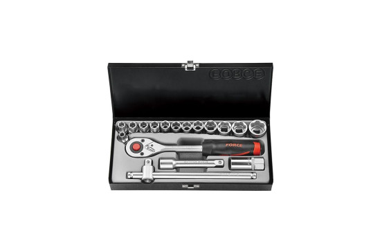 1/2" Socket set Golf profile 17 pieces, Image 2