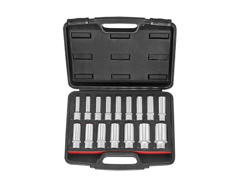 1/2" Socket set long 12-sided 16 pieces