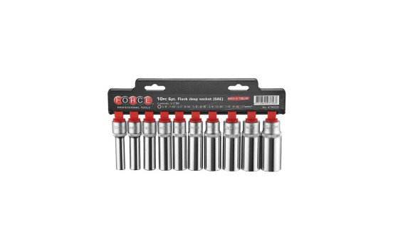 1/2" Socket set long 12-sided SAE 10 pieces