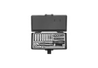 1/4" Socket Set 6-sided 24 pieces