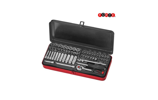 1/4" Socket Set 6-sided 71 pieces