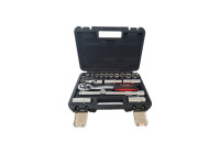 20 Piece 1/2" Socket Wrench Set with Ratchet (Metric) 10/24mm