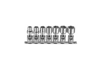 3/8" Knee joint socket set SAE 7 pieces