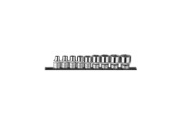 3/8" Socket set 6-sided SAE 9 pieces